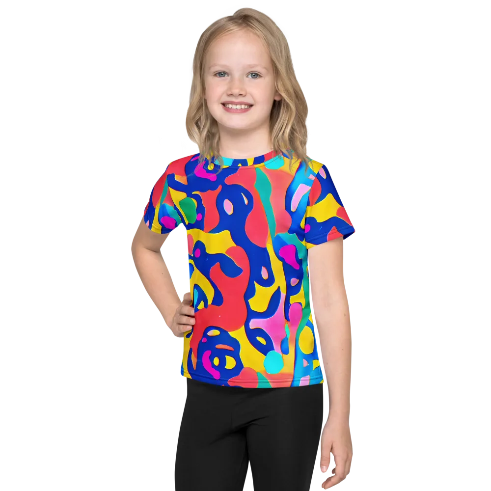 Electric Spill on Kids Crew Neck T-Shirt — Front