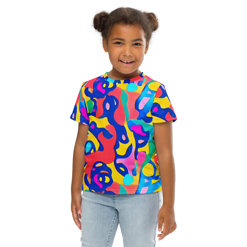 Electric Spill on Kids Crew Neck T-Shirt — Front