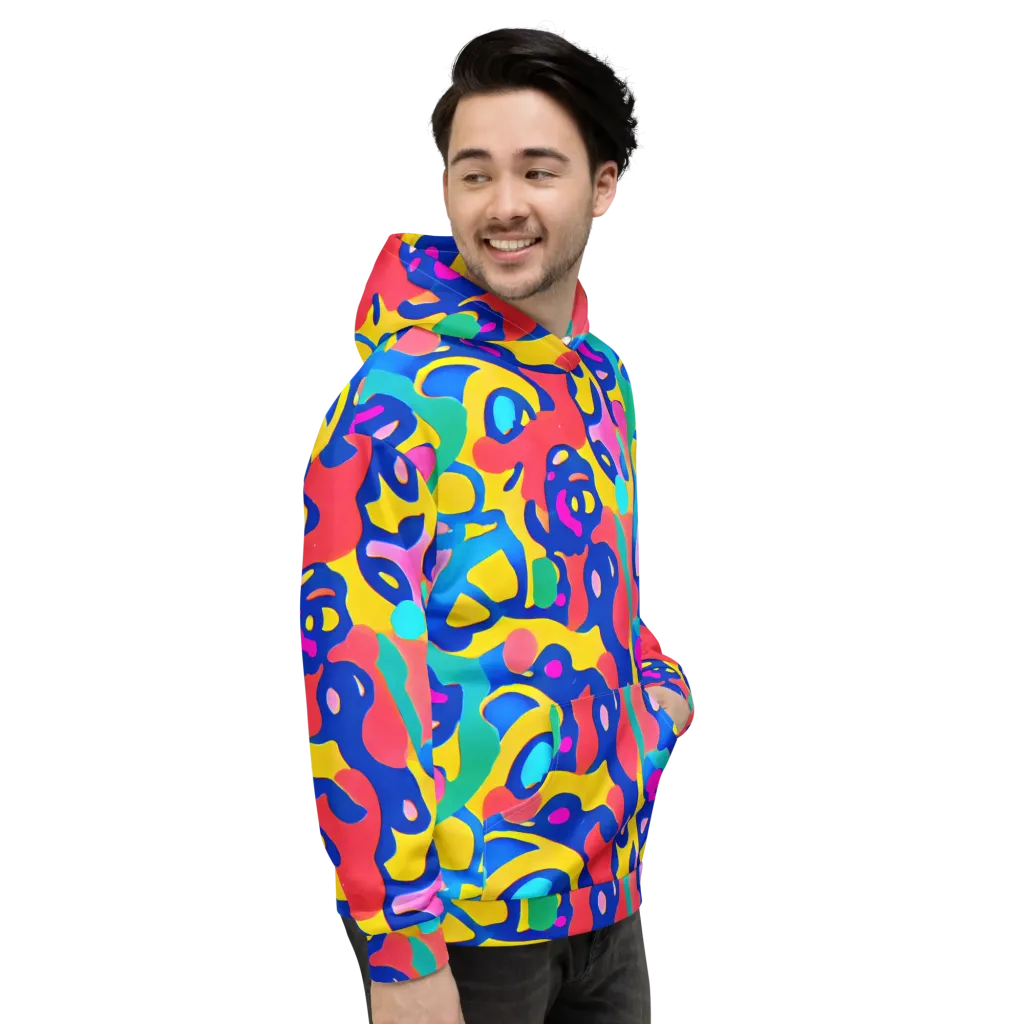 Electric Spill on Hoodie — Right