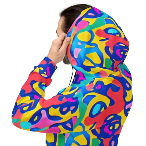 Electric Spill on a Hoodie