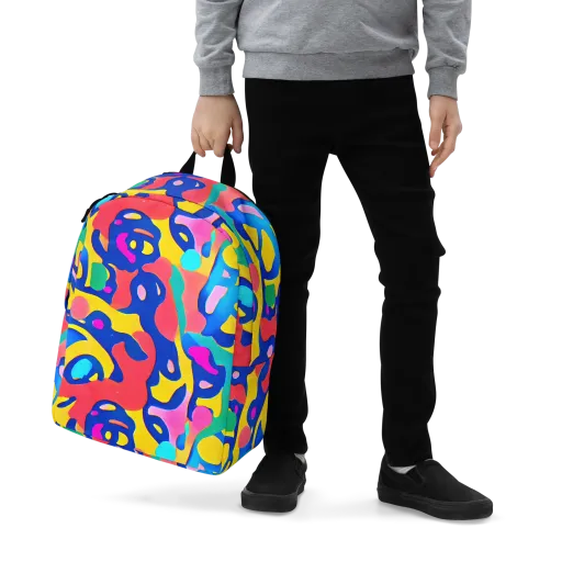 Electric Spill on a Minimalist Backpack