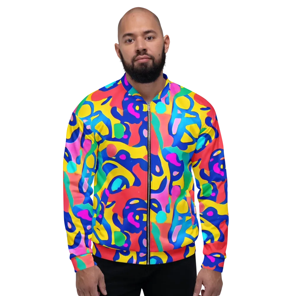 Electric Spill on Bomber Jacket — Front