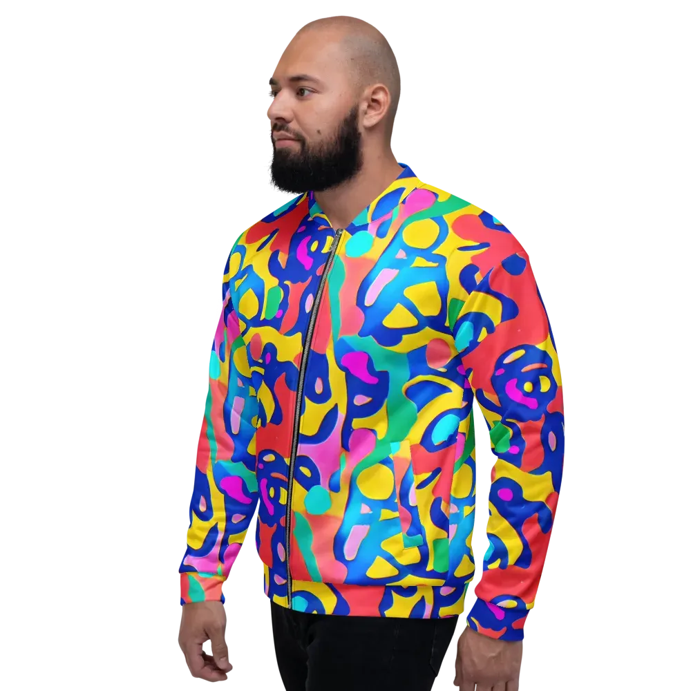 Electric Spill on Bomber Jacket — Left