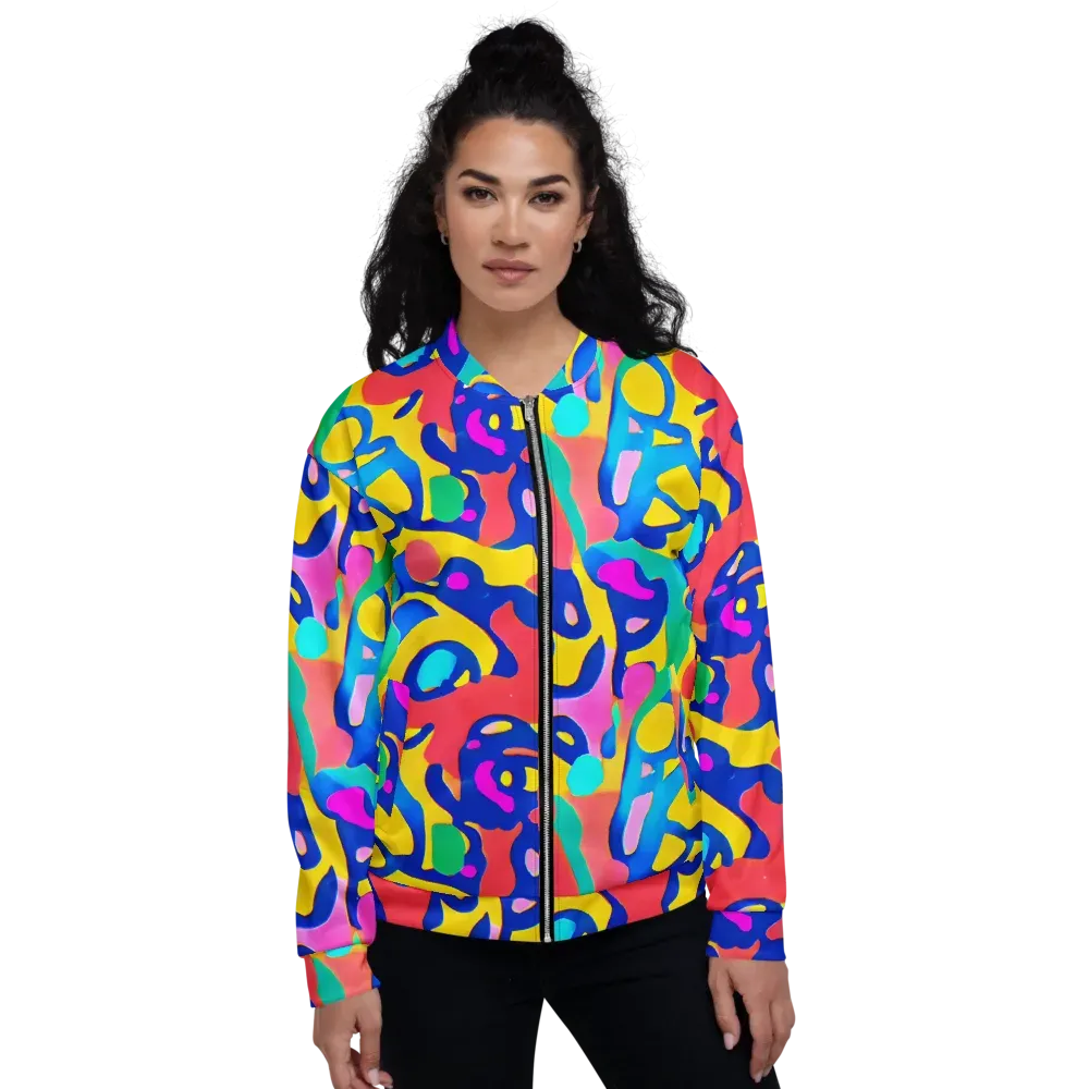 Electric Spill on Bomber Jacket — Front