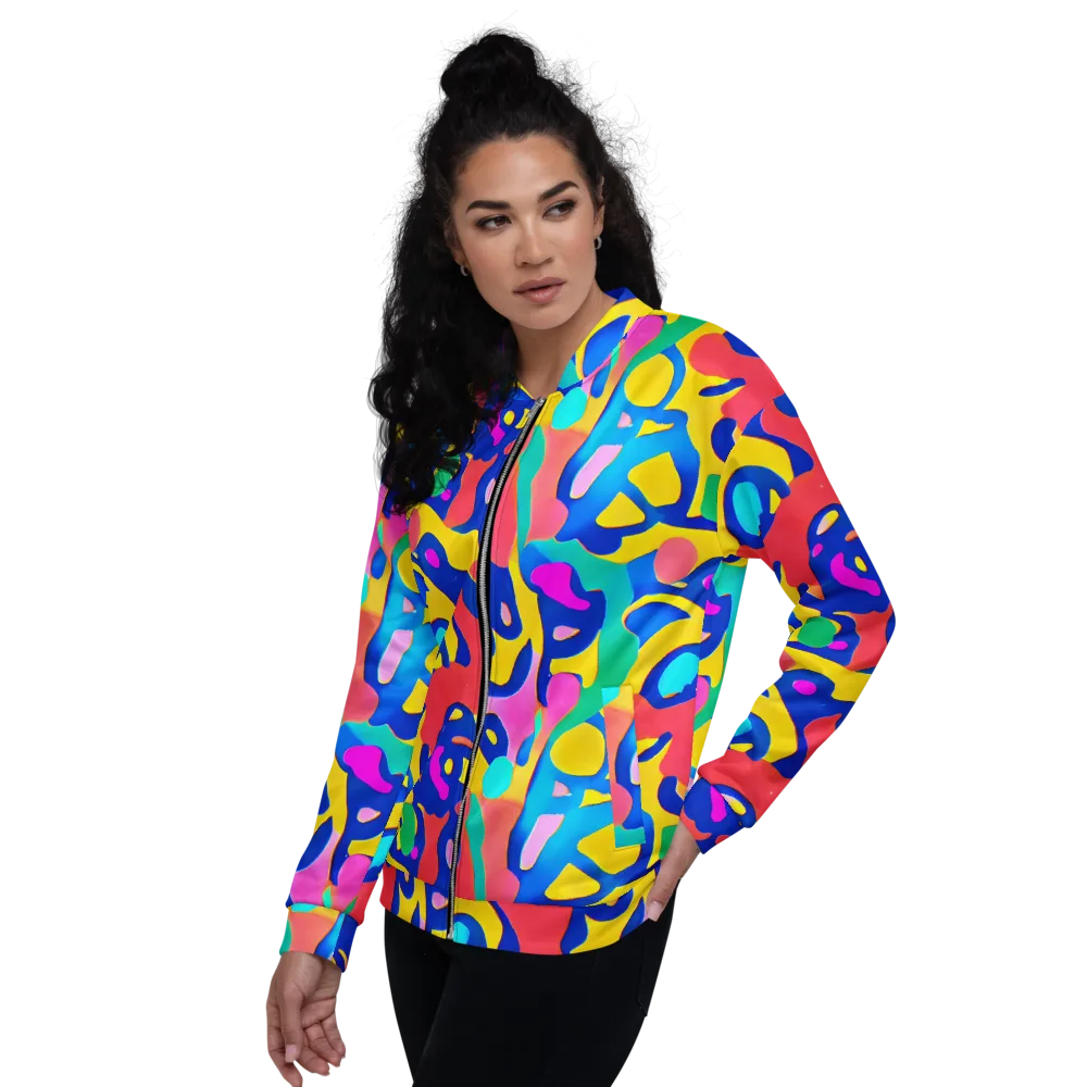 Electric Spill on Bomber Jacket — Left