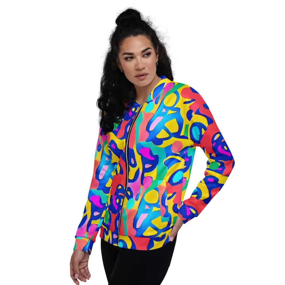 Electric Spill on Bomber Jacket — Left