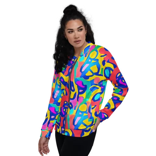 Electric Spill on a Bomber Jacket