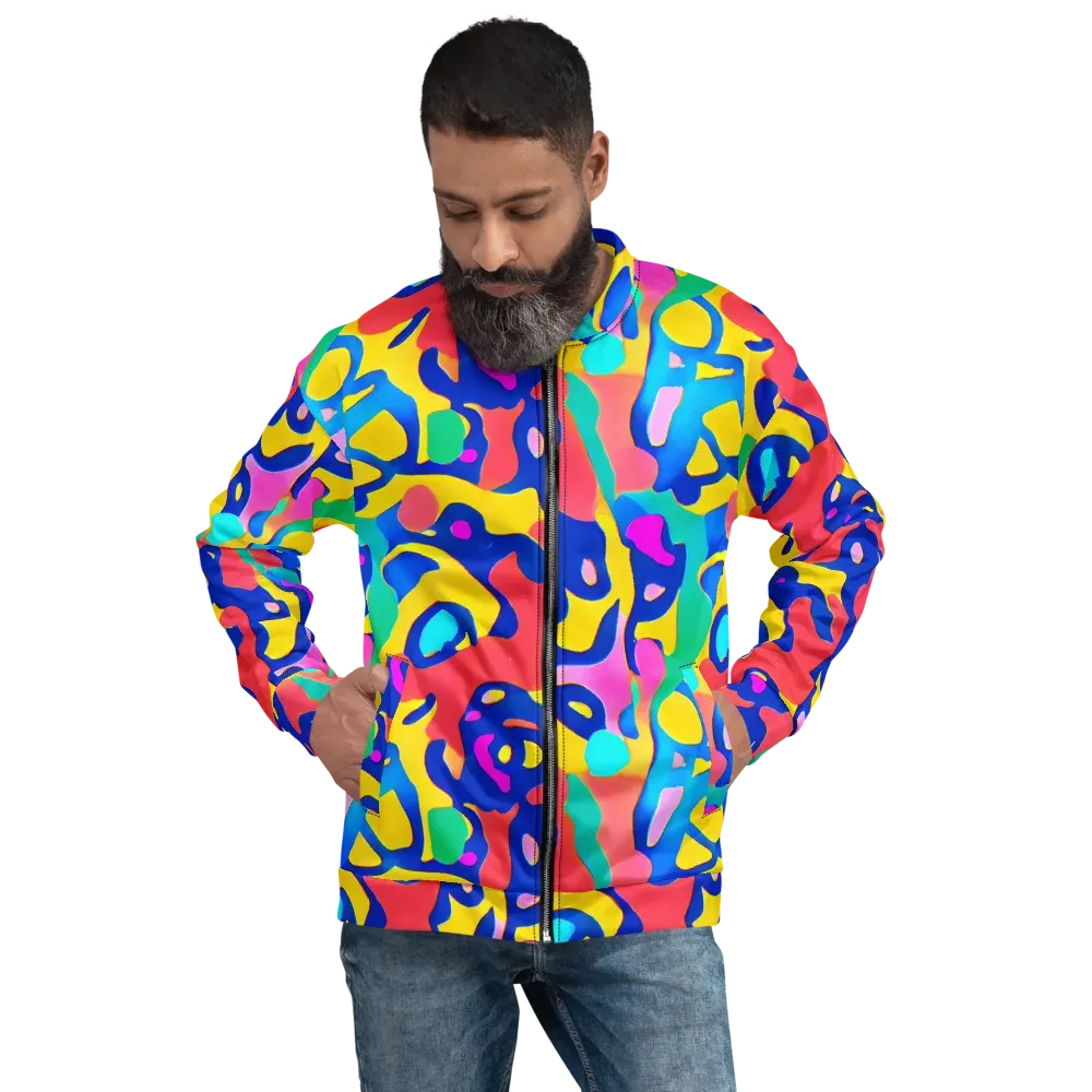 Electric Spill on Bomber Jacket — Front