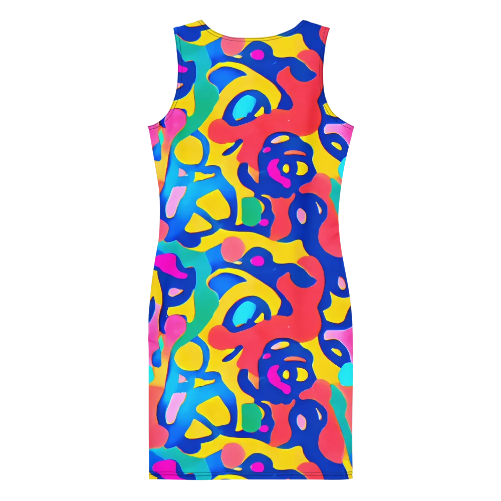 Electric Spill on Bodycon Dress — Back
