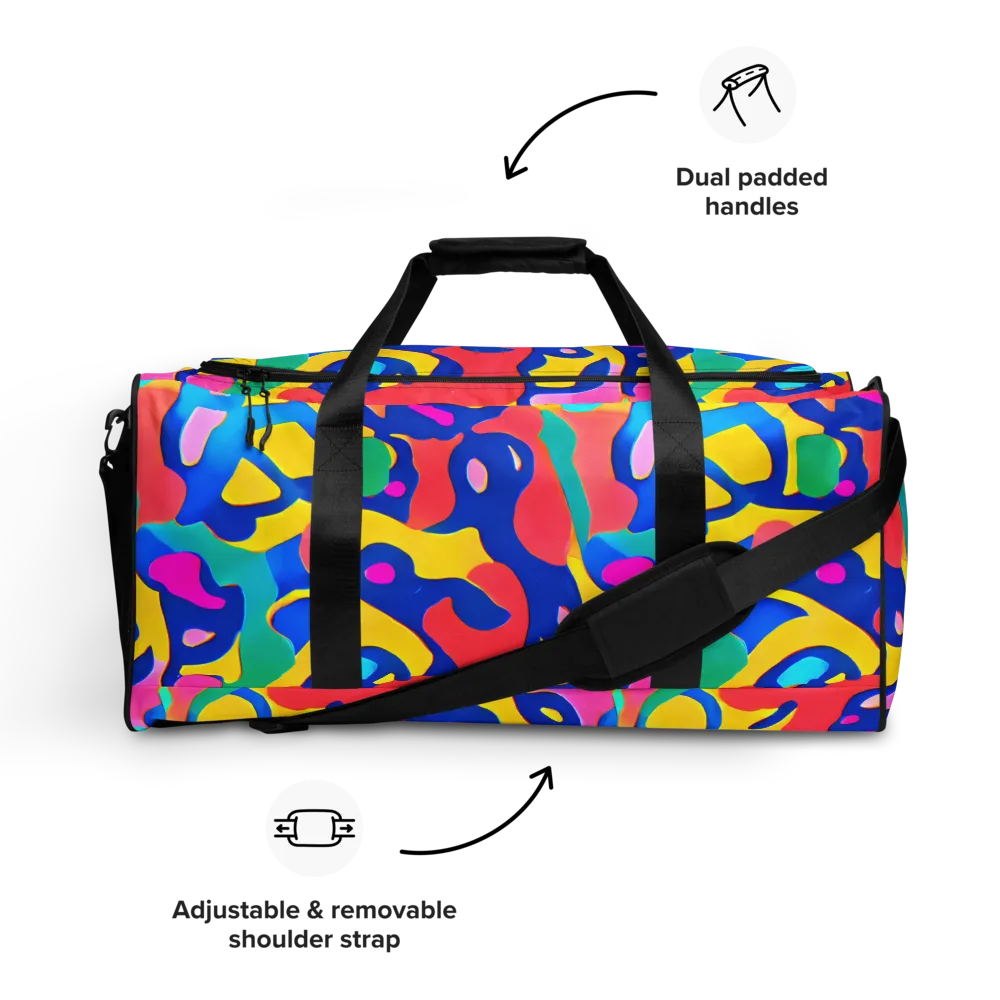 Electric Spill on Duffle Bag — Front