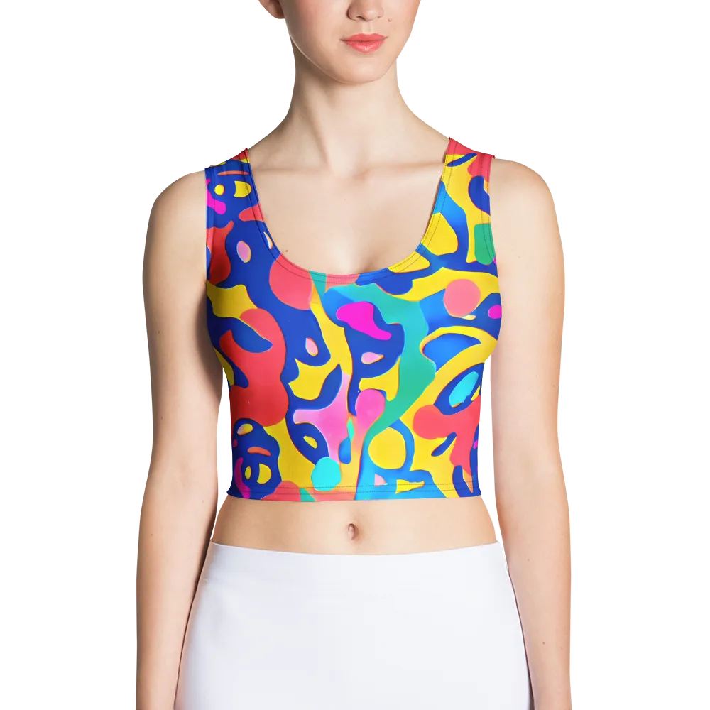 Electric Spill on Crop Top — Front