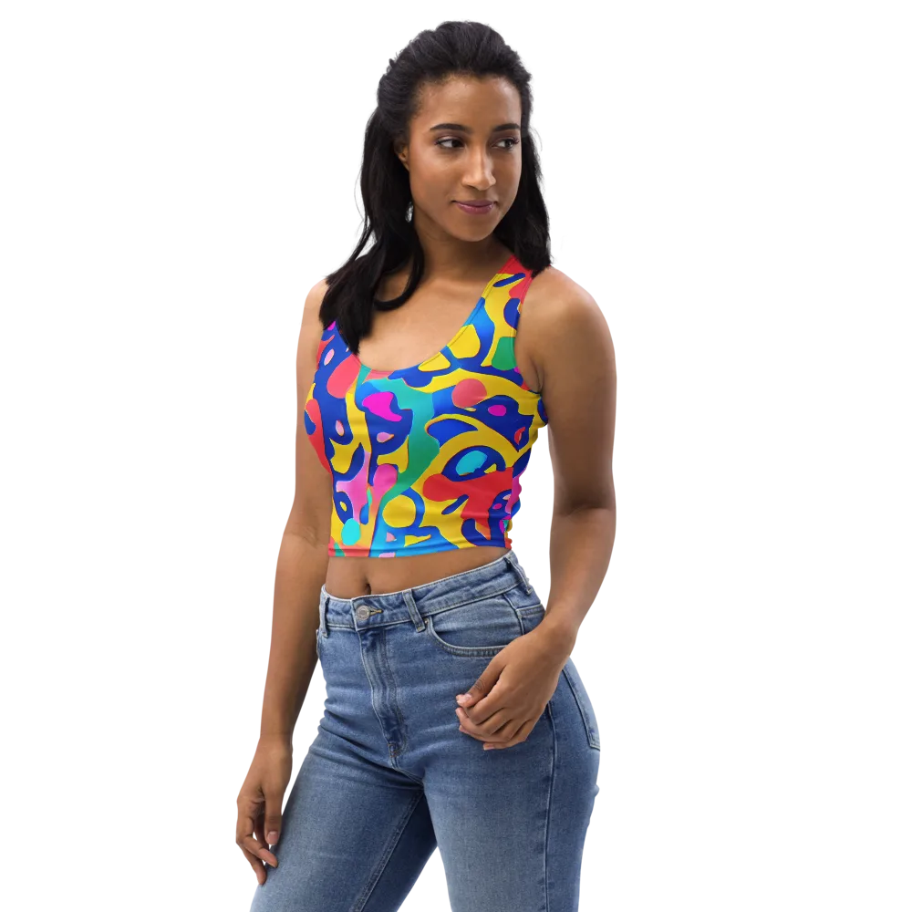 Electric Spill on Crop Top — Left Front