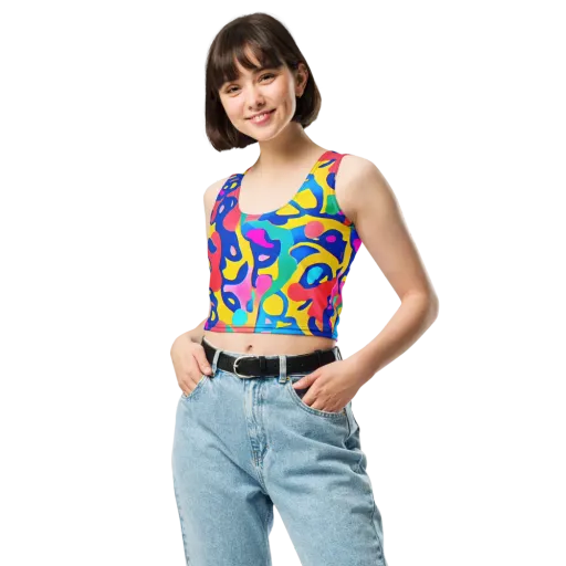 Electric Spill on a Crop Top