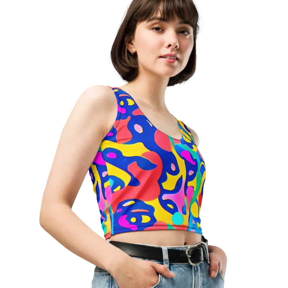 Electric Spill on Crop Top — Right Front