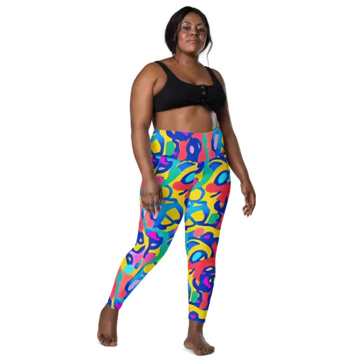 Electric Spill on a Leggings with Pockets