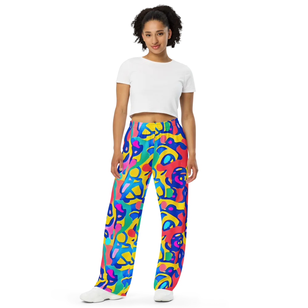 Electric Spill on Wide-Leg Pants — Front