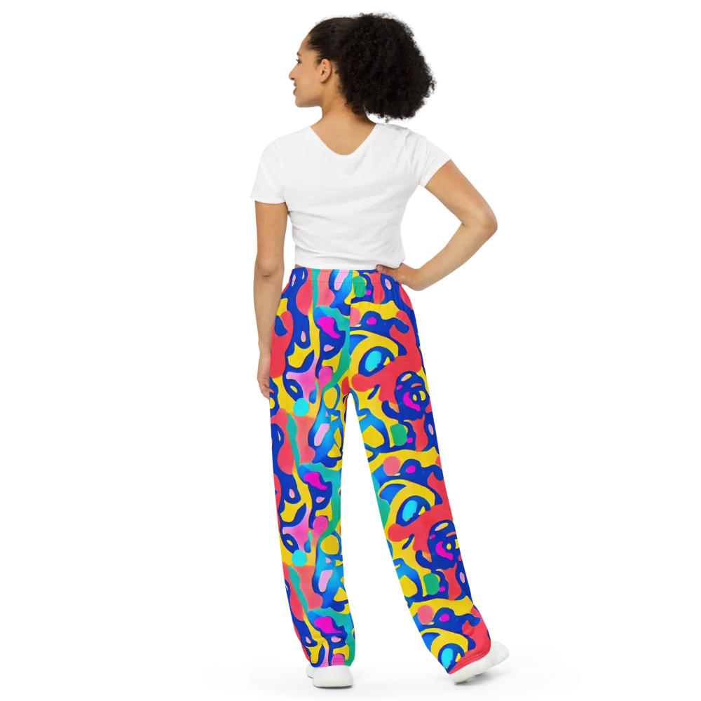Electric Spill on Wide-Leg Pants — Back
