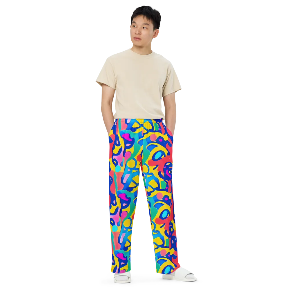 Electric Spill on Wide-Leg Pants — Front