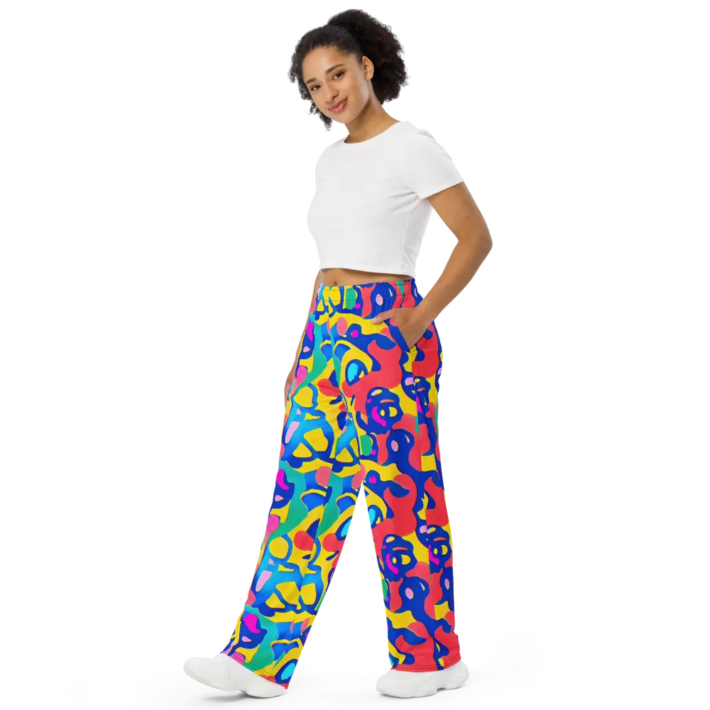 Electric Spill on Wide-Leg Pants — Left Front