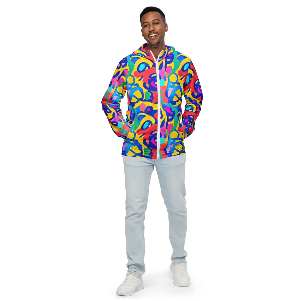 Electric Spill on Men's Windbreaker — Front