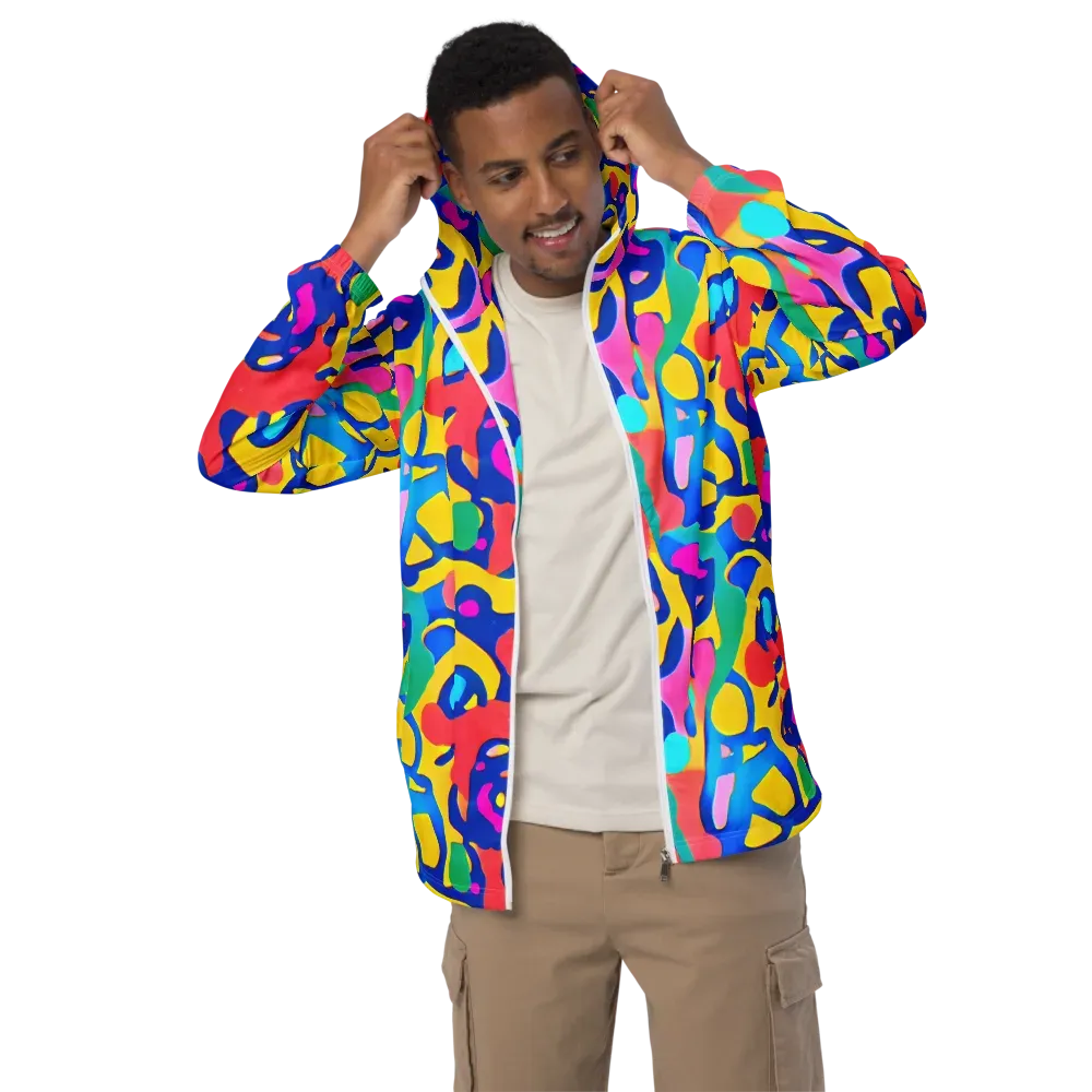 Electric Spill on Men's Windbreaker — Front
