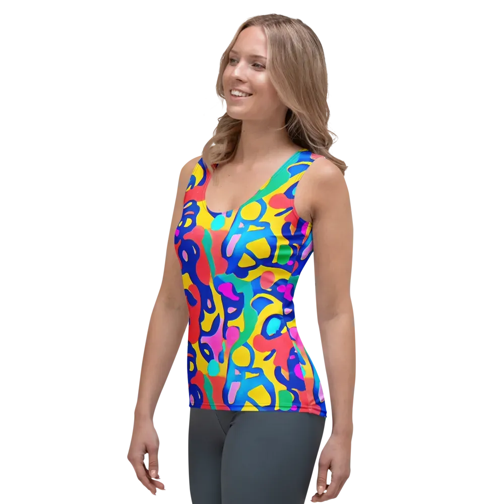 Electric Spill on Women's Tank Top — Left Front