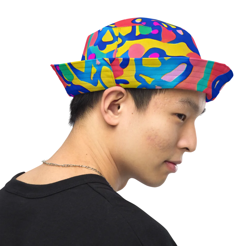Electric Spill on Reversible Bucket Hat — Right Outside