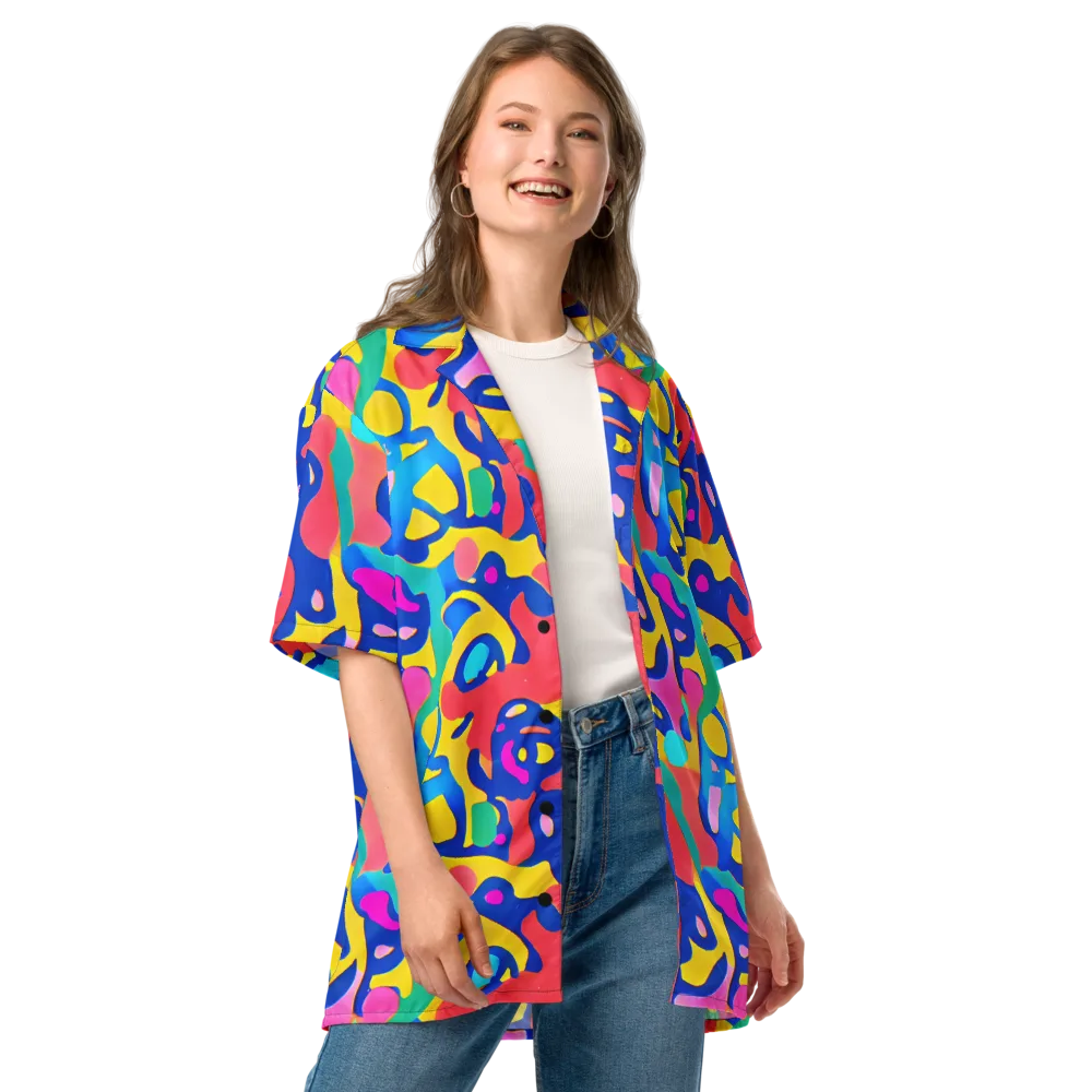 Electric Spill on Button Shirt — Front