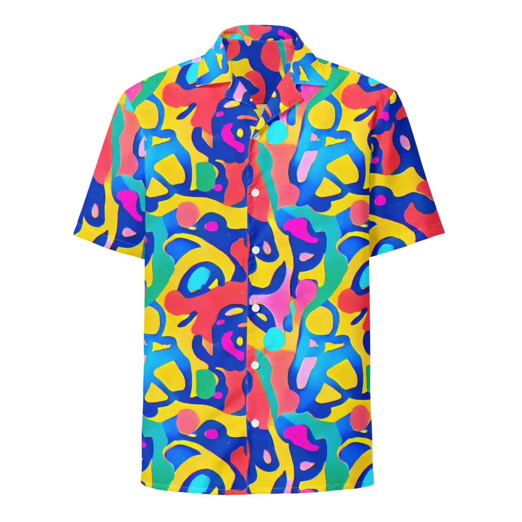 Electric Spill on Button Shirt — Front