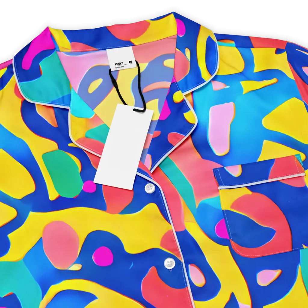Electric Spill on Women's Short Sleeve Pajama Top — Product details