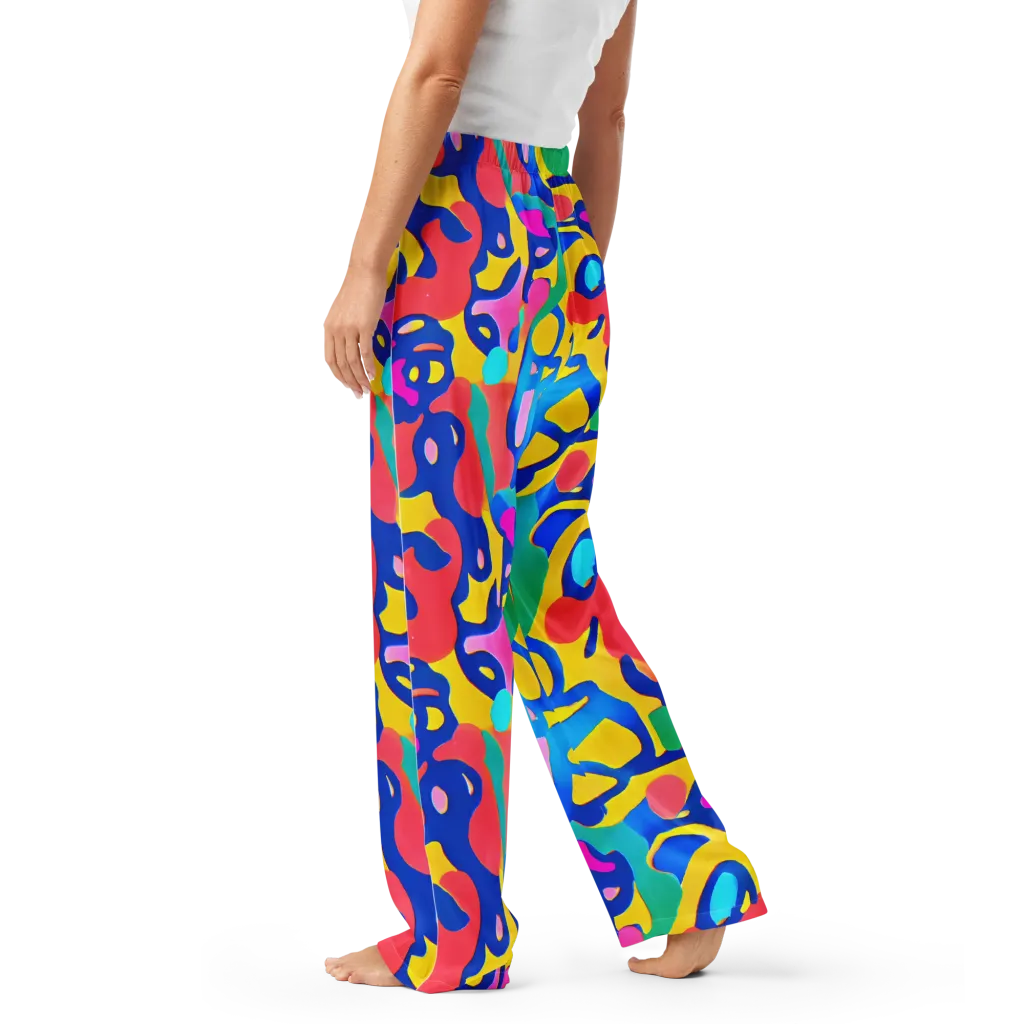 Electric Spill on Women's Pajama Pants — Left