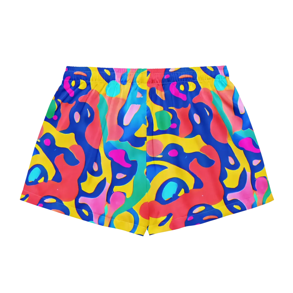 Electric Spill on Women's Pajama Shorts — Back