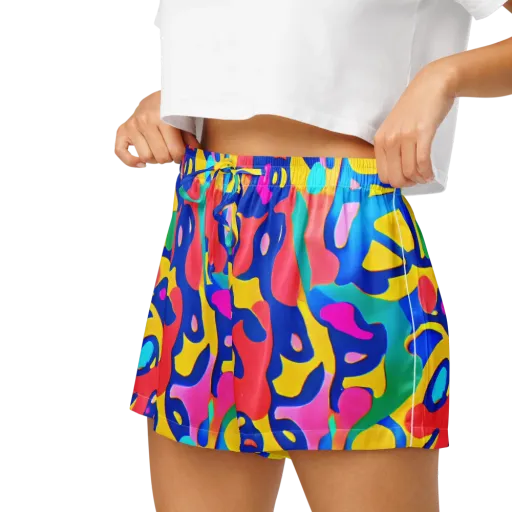 Electric Spill on a Women's Pajama Shorts
