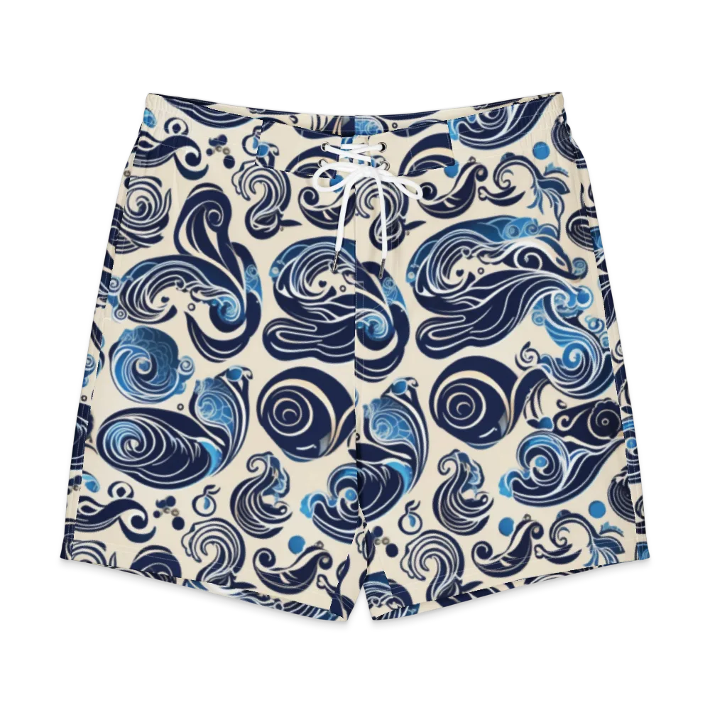 Porcelain Swell on Men's Board Shorts — Front