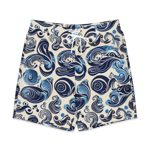 Porcelain Swell on a Men's Board Shorts