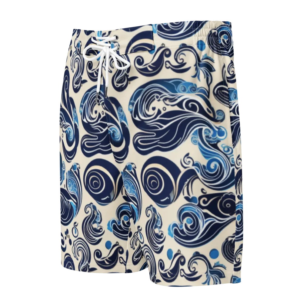 Porcelain Swell on Men's Board Shorts — Front