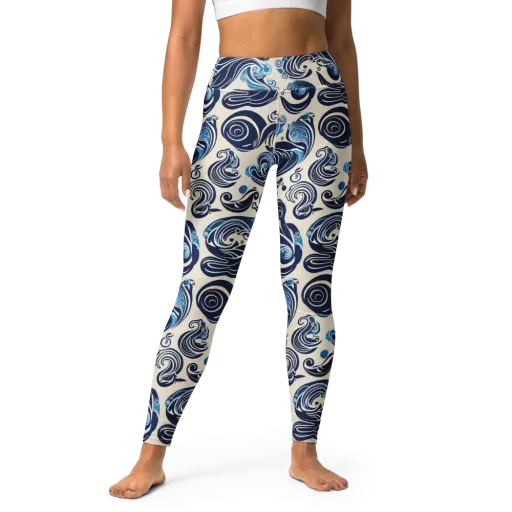 Porcelain Swell on a Yoga Leggings