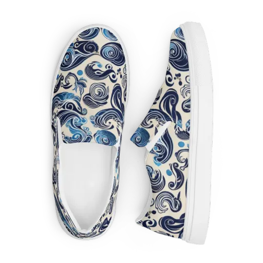 Porcelain Swell on a Men's Slip-On Canvas Shoes