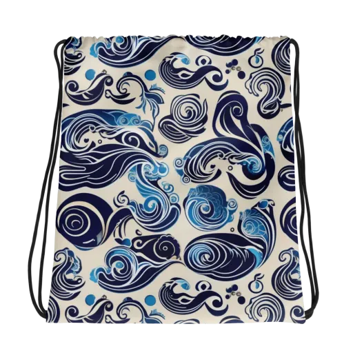 Porcelain Swell on a Drawstring Bag
