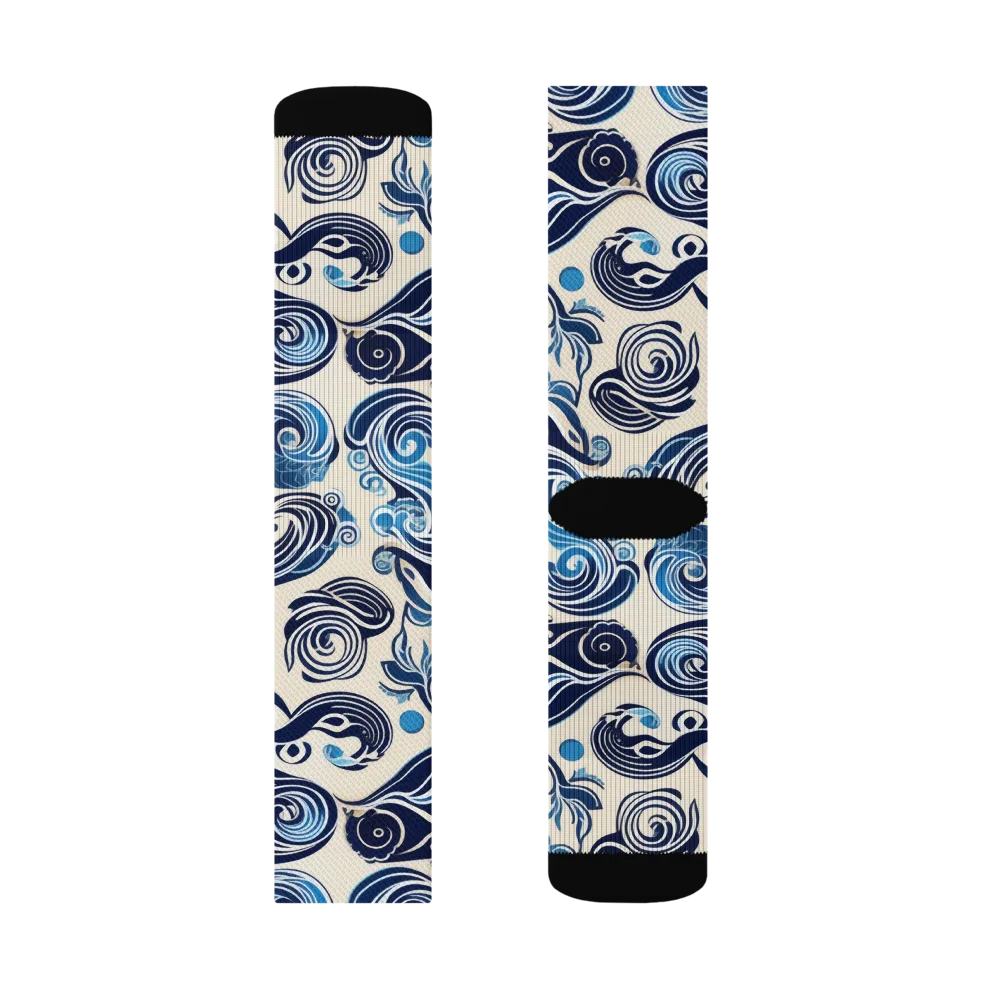Porcelain Swell on Socks — Right Sock
