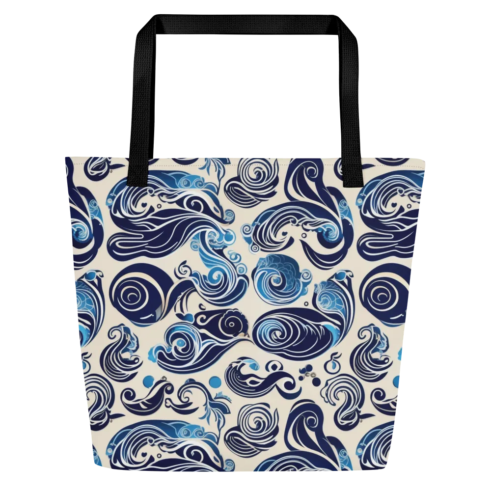 Porcelain Swell on Large Tote Bag W/ Pocket — Front