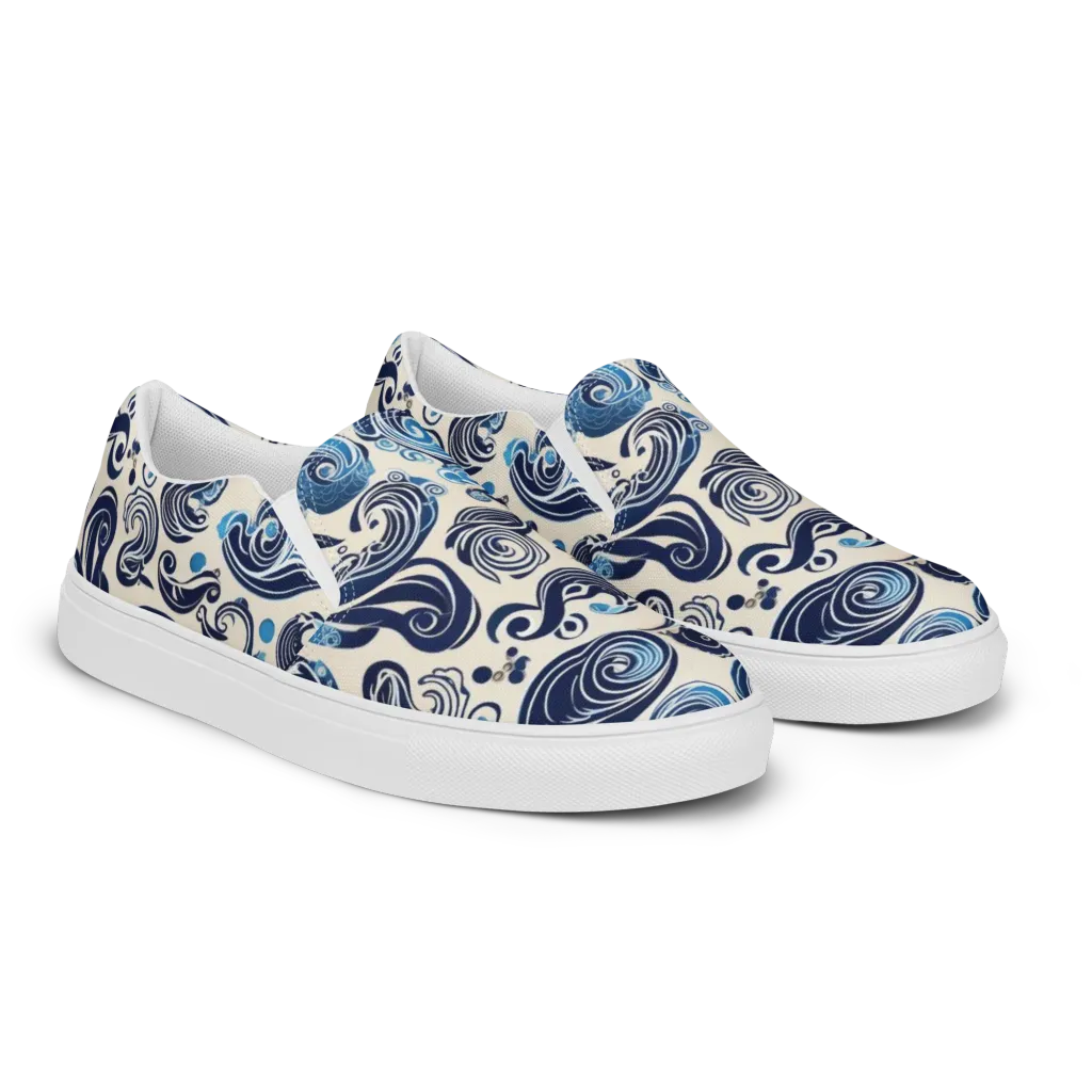 Porcelain Swell on Women's Slip-On Canvas Shoes — Right Front