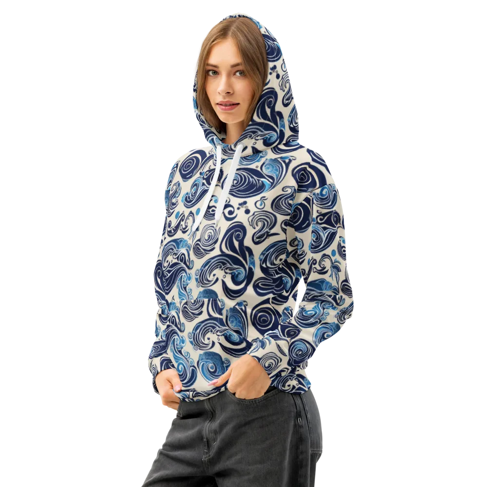 Porcelain Swell on Cotton Hoodie — Left Front