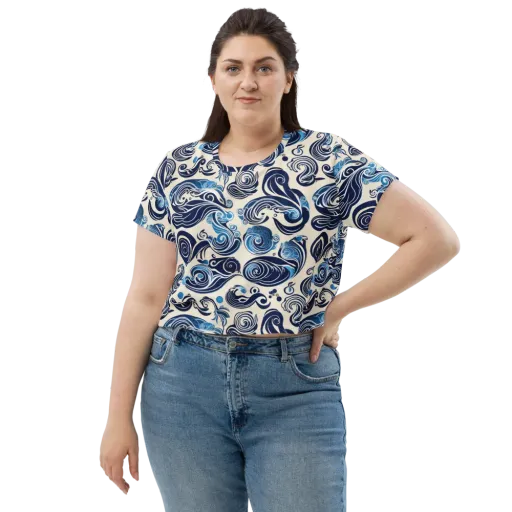 Porcelain Swell on a Crop Tee