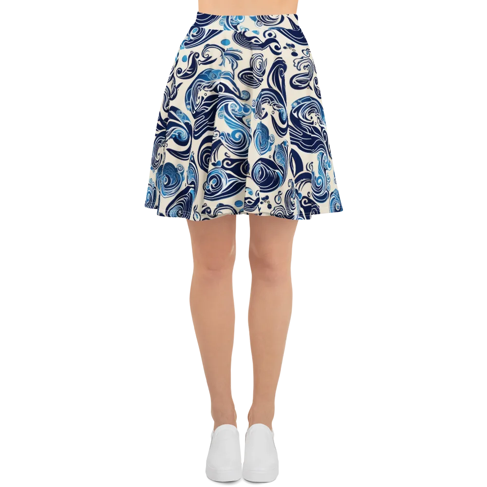 Porcelain Swell on Skater Skirt — Front