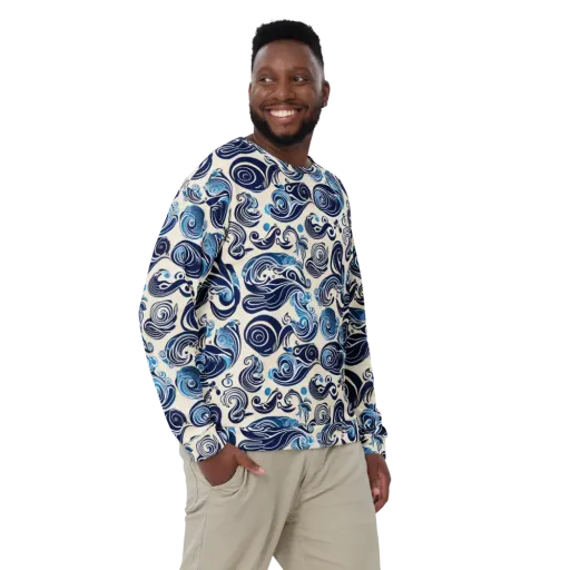 Porcelain Swell on a Sweatshirt