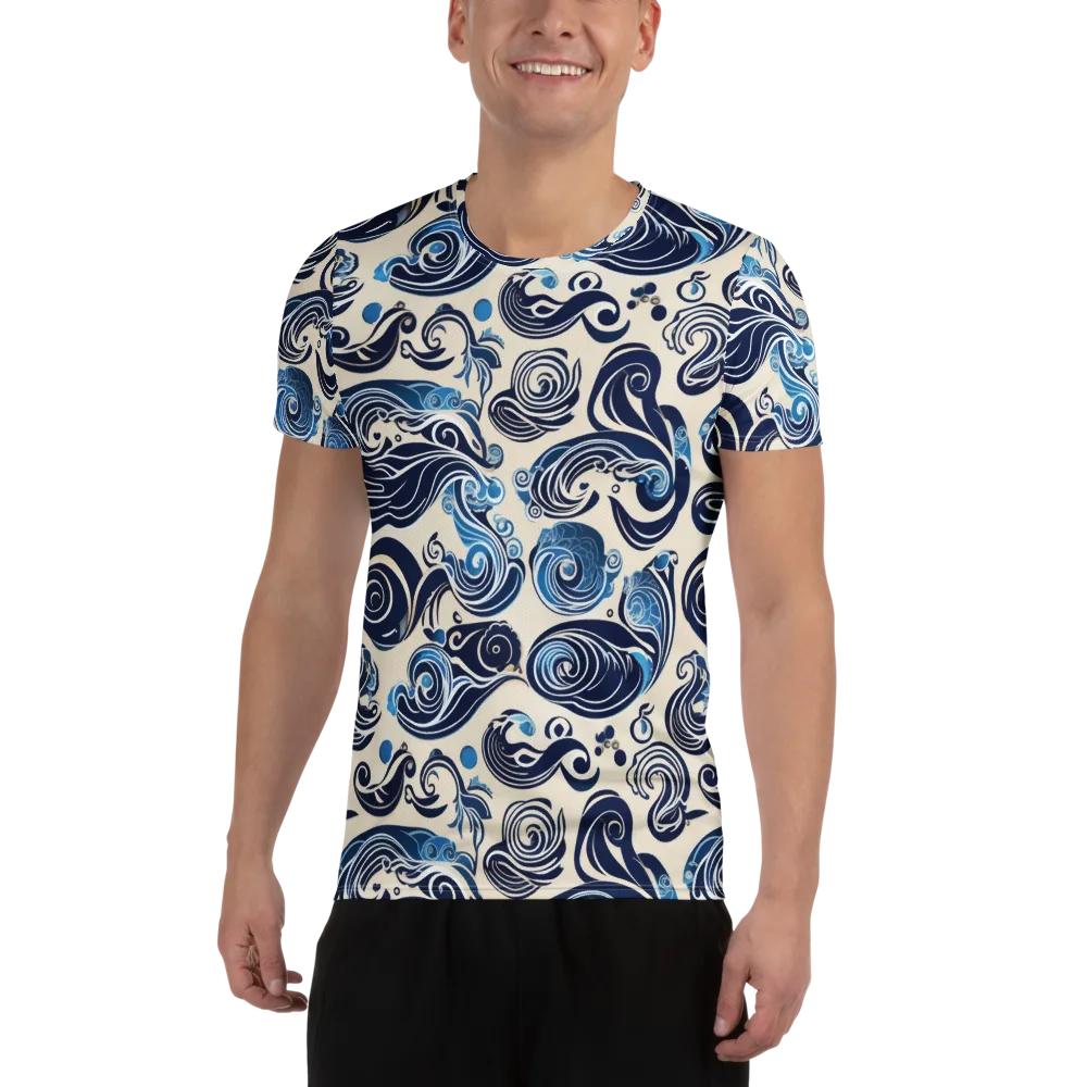 Porcelain Swell on Men's Athletic T-Shirt — Front