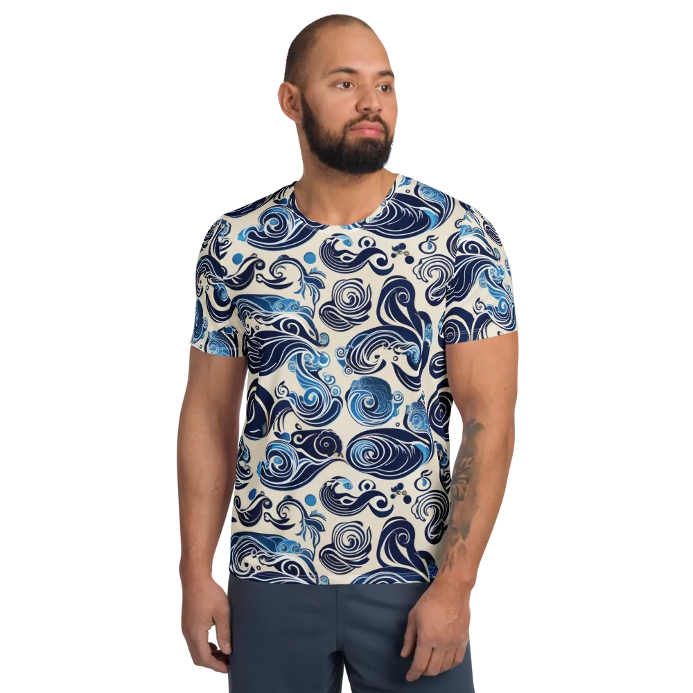 Porcelain Swell on Men's Athletic T-Shirt — Front