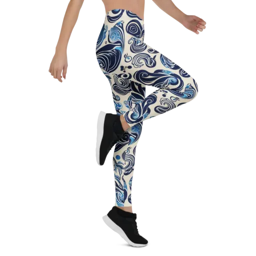 Porcelain Swell on a Leggings