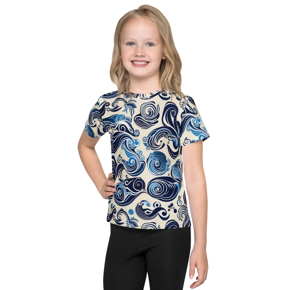 Porcelain Swell on Kids Crew Neck T-Shirt — Front